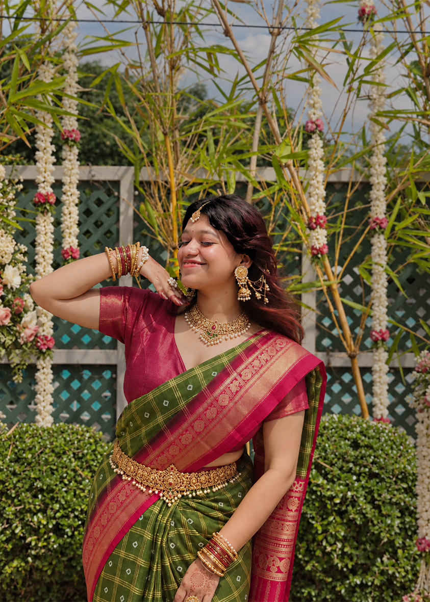 Sungudi wedding saree - rich weave for bridal and ceremonial occasions